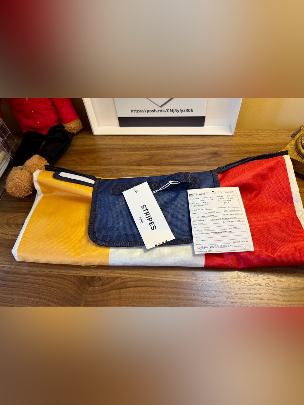 HBC Stripes Prototype 2022 Lightweight Waterproof Packable Picnic Blanket